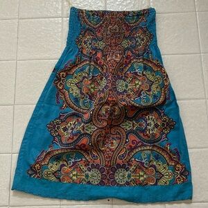 Strapless cotton dress